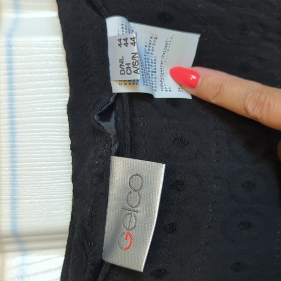 Boho black skirt with silver gray details - Picture 2 of 2